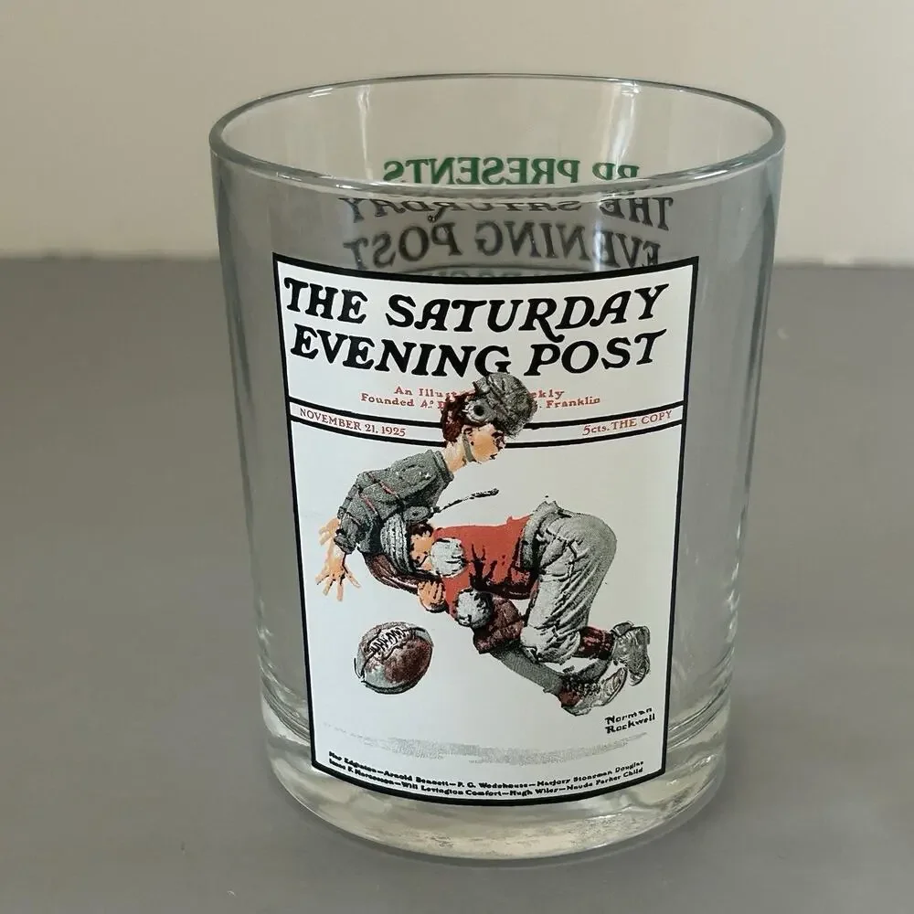 Tumblers Norman Rockwell The Saturday Evening Post Glassware Lot of 2 - #3